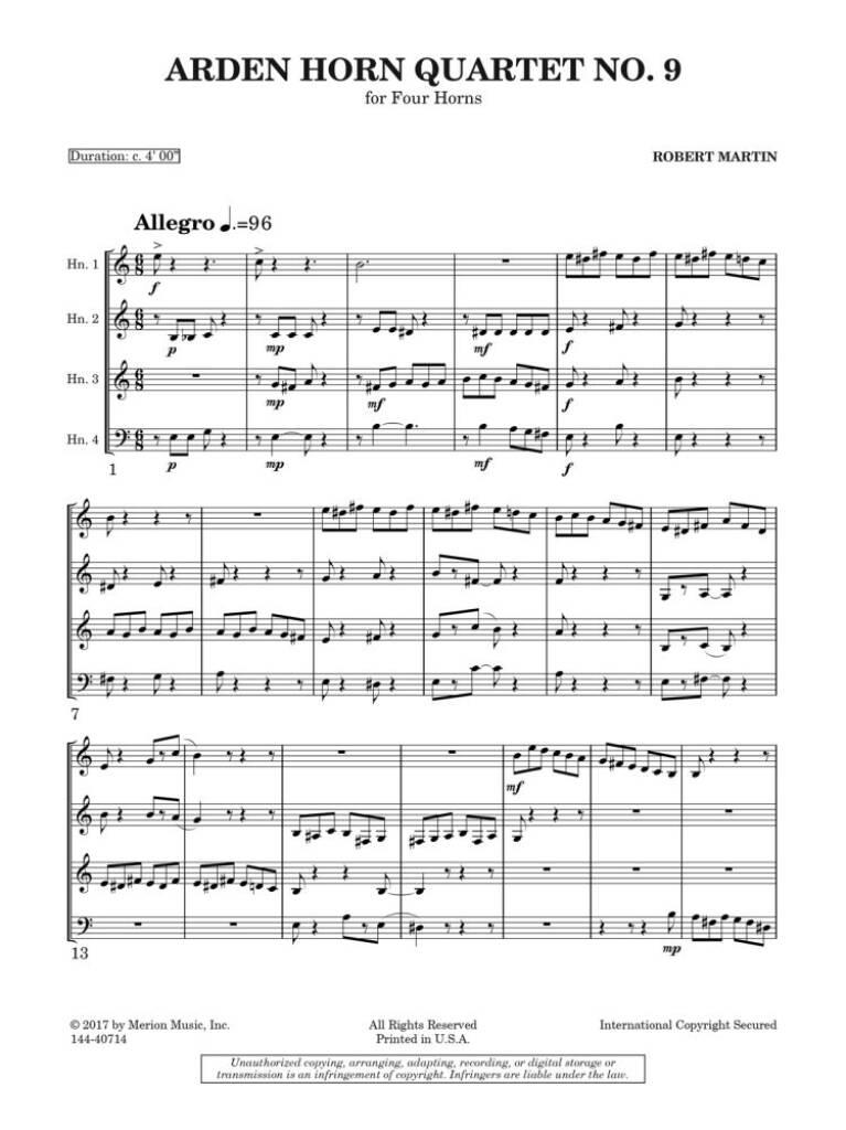 Arden Horn Quartet No. 9