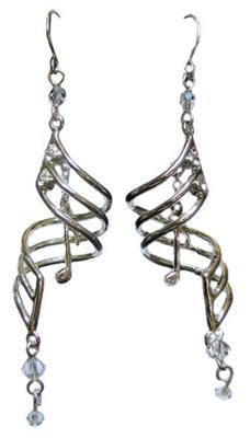 Silver-Plated Music Note Drop Earrings