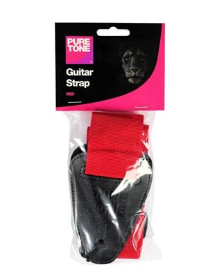 Pure Tone 2 Inch Nylon Guitar Strap Red